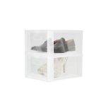 Super Lock กล่องรองเท้า รุ่น Super Box 5657 กล่องเก็บของ พลาสติกแข็ง เปิดฝาหน้า วางซ้อนได้