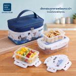 Super Lock กล่องถนอมอาหารพร้อมกระเป๋าเก็บอุณหภูมิ ลายลิขสิทธิ์แท้ มูมิน รุ่น 6115-AAA เข้าไมโครเวฟได้ BPA Free กล่องข้าว แบ่งช่อง รวม 6 ชิ้น (3 กล่อง) - Image 3