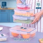 Super Lock กล่องถนอมอาหาร เซต 10 ชิ้น (5 กล่อง) รุ่น 6116-S10 ป้องกันแบคทีเรีย BPA-Free เข้าไมโครเวฟได้ กล่องข้าว กล่องอาหาร กล่องใส่อาหาร Superlock - Image 4