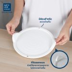 Micronware ถาดอุ่นอาหารในไมโครเวฟ ขนาดใหญ่ รุ่น 5307 ปลอดสารก่อมะเร็ง BPA-Free สีขาว
