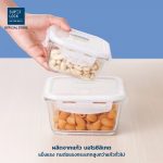 Super Lock Glass กล่องถนอมอาหาร แก้ว Borosilicate รุ่น 6085 BPA-Free 400 ML ป้องกันแบคทีเรีย ทนความร้อนสูง กล่องใส่อาหาร เข้าไมโครเวฟและเตาอบได้