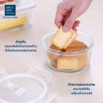 Super Lock Glass กล่องถนอมอาหาร แก้ว Borosilicate รุ่น 6085 BPA-Free 400 ML ป้องกันแบคทีเรีย ทนความร้อนสูง กล่องใส่อาหาร เข้าไมโครเวฟและเตาอบได้