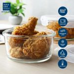 Super Lock Glass กล่องถนอมอาหาร แก้ว Borosilicate รุ่น 6082 ฝาใส 750 ml BPA-Free ทนความร้อนสูง เข้าไมโครเวฟและเตาอบได้ กล่องใส่อาหาร กล่องข้าว ทรงกลม กล่องแก้ว