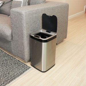 Super Lock ถังขยะสแตนเลสเซ็นเซอร์ 20 ลิตร รุ่น 5676 ถังขยะอัจฉริยะ Auto Sensor