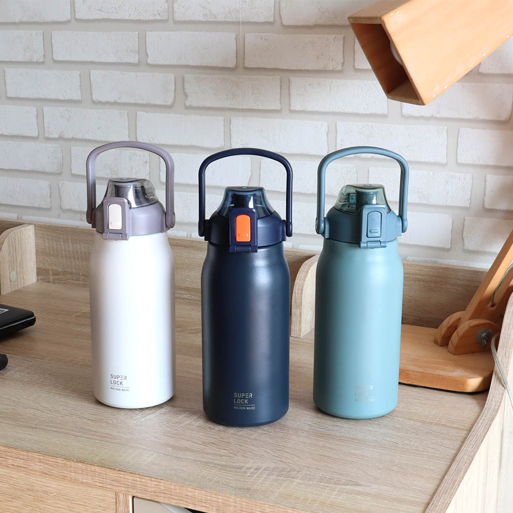 Super Lock ขวดน้ำสแตนเลส กระบอกน้ำเก็บอุณหภูมิ ขนาด 1.3 ลิตร รุ่น S146 Stainless Steel Bottle