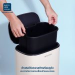 Super Lock ถังขยะแบบเหยียบ ถังขยะมินิมอล ระบบปิดนุ่มนวล Soft Close, Stainless steel(410) pedal bin , Trash 6-12-30 ลิตร