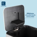 Super Lock ถังขยะแบบเหยียบ ถังขยะมินิมอล ระบบปิดนุ่มนวล Soft Close, Stainless steel(410) pedal bin , Trash 6-12-30 ลิตร