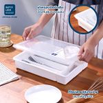 Super Lock ถาดใส่ช้อนส้อม ถาดจัดระเบียบช้อนส้อม 2 ชั้น พร้อมฝาปิด ปลอดภัยไร้สารก่อมะเร็ง BPA รุ่น 5504 - Image 4