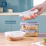 Super Lock รวมชุดกล่องอาหารแก้ว ซื้อ 2 พร้อมของแถม Glass Food Container กล่องถนอมอาหาร จัดระเบียบ BPA Free 9510 - Image 4