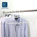 Super Lock ไม้แขวนเสื้อพลาสติกอย่างดี หนา แพ็ค 6 ชิ้น รุ่น 5799 ไม้แขวนเสื้อผู้ใหญ่ ขนาด 18.5 x 40 ซม. สีขาว - Image 6