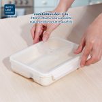 Super Lock กล่องข้าวแบ่ง 3 ช่อง รุ่น 6185 (ขนาด1,100 มล.) กล่องใส่อาหาร กล่องพลาสติก Food Lunch Box กล่องถนอมอาหาร - Image 4