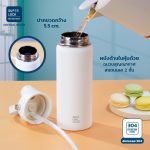 Super Lock แก้วน้ำเก็บความเย็น เก็บอุณหภูมิ Bottle กระบอกน้ำสแตนเลส304 หูหิ้วในตัว ดื่มได้ 2 แบบ มีหลอดในตัว ขนาด 550 ML-S176 - Image 6