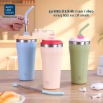 Super Lock แก้วเก็บร้อน-เย็น ขนาด 500ML สแตนเลส304 มีหลอดดูดสแตนเลสพร้อมซิลิโคน+จุกปิดฝา stainless steel water bottle S182 - Image 9